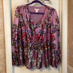 Sundance Pullover V Neck Blouse XL NWOT
